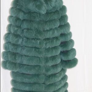 Luxurious Green Fox Fur Coat